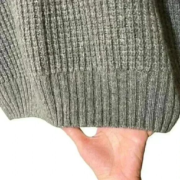 Daniele Blasi Italian Wool Blend Shawl Collar Sweater XL Gray Nautical Coastal - Picture 6 of 10